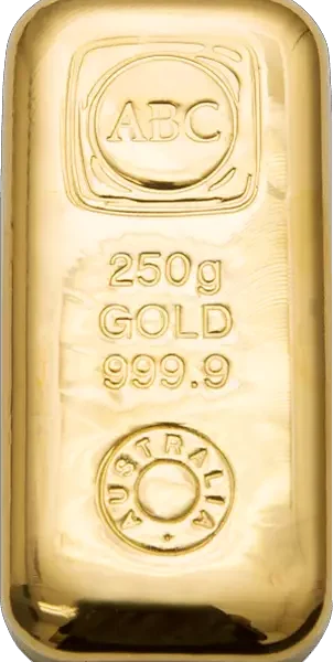 ABC Bullion Cast Gold Bar 250g